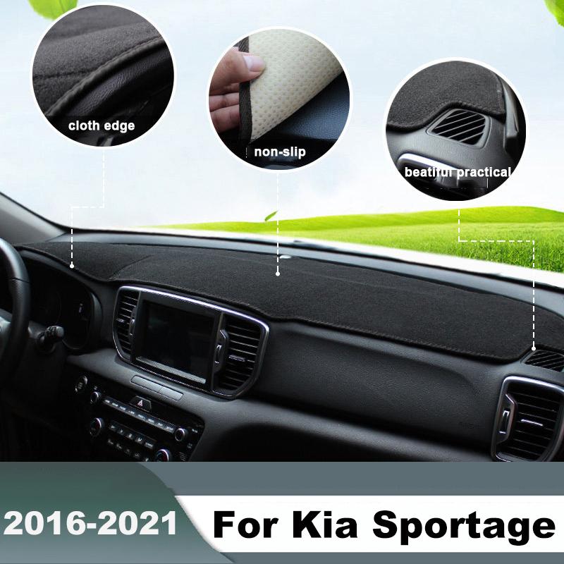 Stínící podložka na palubní desku auta, protiskluzová podložka na přístrojový panel pro Kia Sportage 4 QL 2016 2017 2018 Příslušenství
