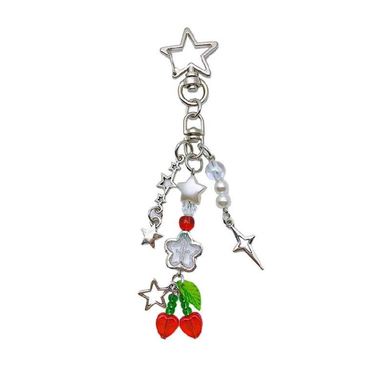 

Backpack Pendant Cherry Keyring Ornament Alloy Material Perfect Gift for Girls