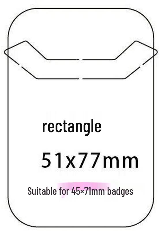 Transparent PVC Badge Sleeve for 58x75mm Anime Merchandise