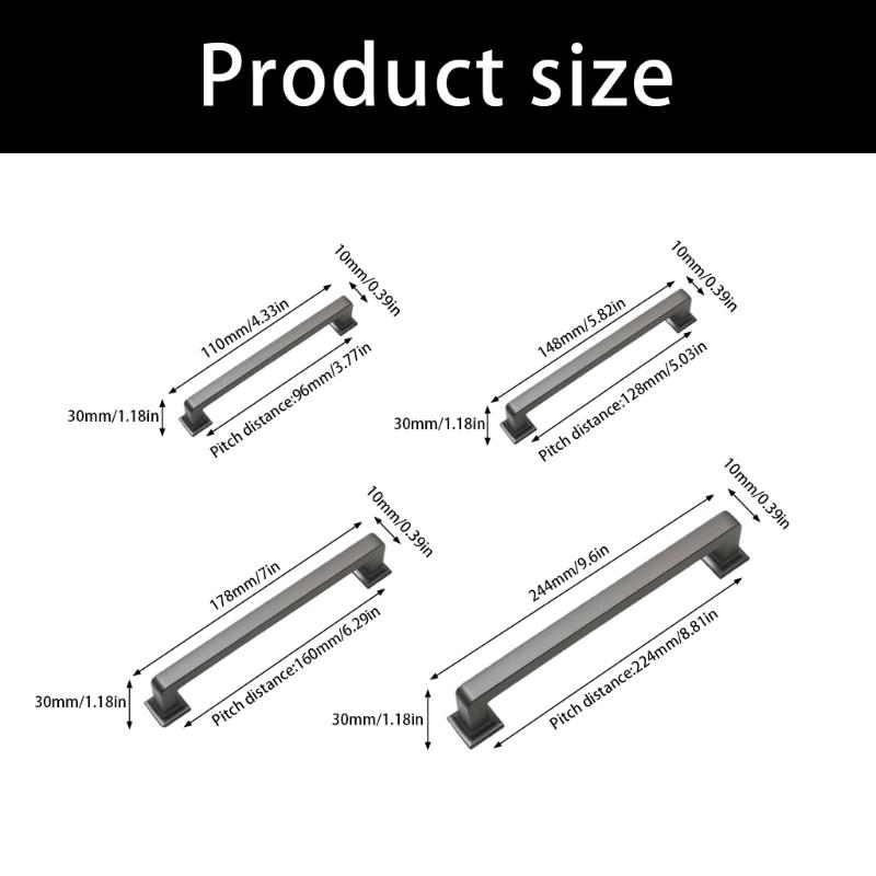 Strong Zinc Drawer Pulls with Heavy Duty Construction 6pcs for Longevity in Kitchens & Bedrooms High Use Zones