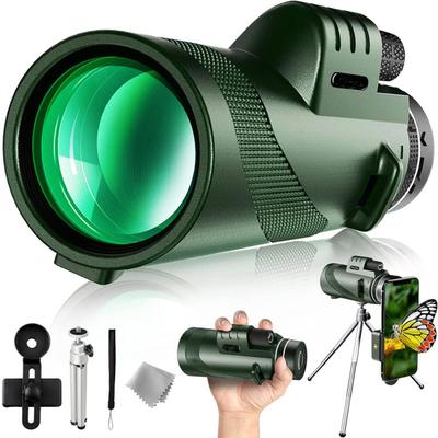 Grünes 40X60 Monokular-Teleskop mit hoher Vergrößerung und hochauflösender Nachtsicht, Outdoor-Sichtbrille für Erwachsene