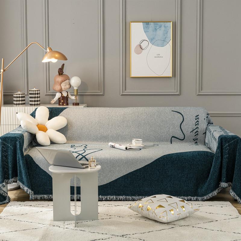 

Универсальное покрывало на диван «Четыре сезона» из шенилла с жаккардовым узором, современное простое покрывало на весь диван 180*380cm