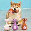 Hot 1 Piece Fat Bellied Cartoon Fun Bite Resistant Latex Sound Dog Toy Purple Elephant White Cow Brown Optional