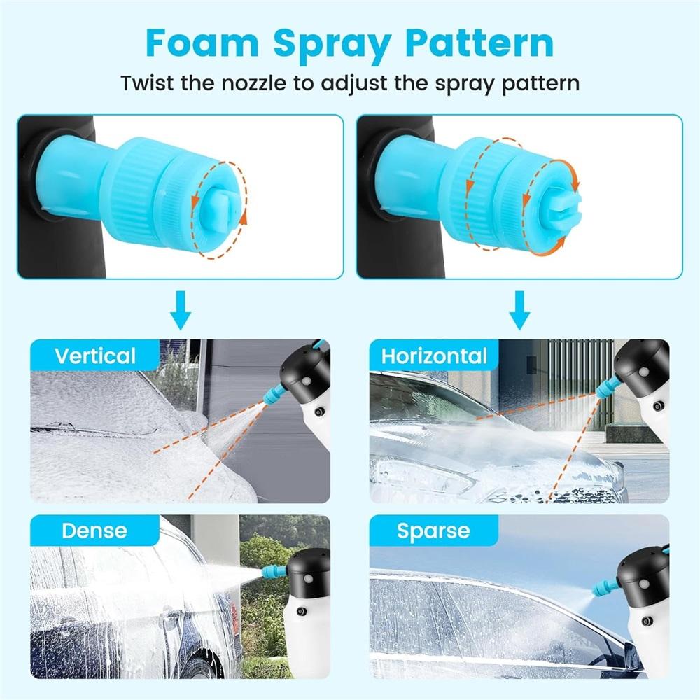 Electric Foaming Sprayer with USB Charging, 1.8L Electric Pressurized Foaming Sprayer