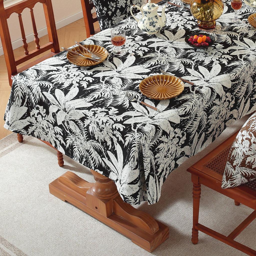 Dining Table Fabric Plant Flower Thickened Fabric Tablecloth Coffee Table Dust Hot-Selling Spot Manufacturer