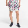 Puma X Duvin Collaboration Plant Floral Print Lace-Up Straight Leg Shorts Men shorts White 534085-01