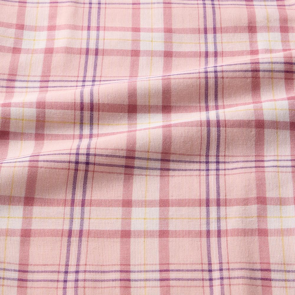 Gunze Long Sleeve Pajamas with Dyed Double Pink Women's Pants, Gauze,