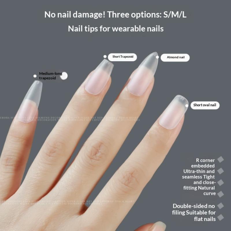 Nail Extension Gel Tips 100pcs Box French Full Cover Strong Flexible Press On For Pro Home Manicure Kit