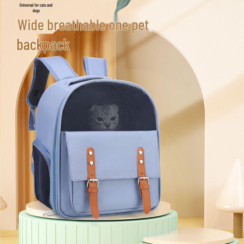 Foldable Transparent Cat Backpack - Portable Double Shoulder Outdoor Carrier