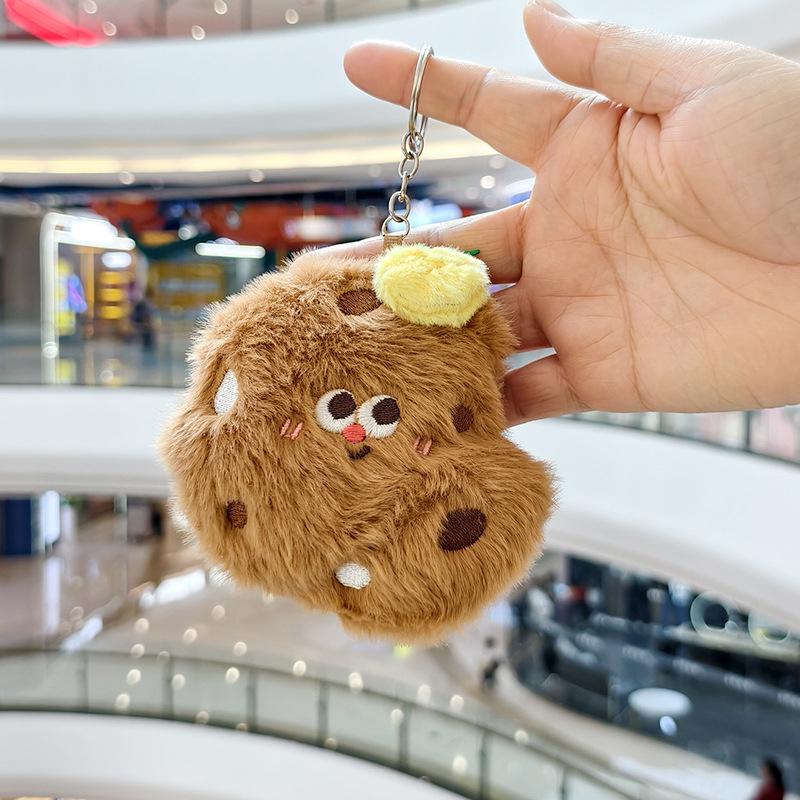Cute Hamburgers French Fries Delicious Food Pendant Plush Stuffed Toy Doll Bag Pendant Keychain Jewelry Accessory Decoration