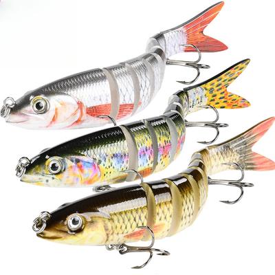 Multi-section Fish Bionic Loach Bait Set Long Throw Slow Sink 10cm10g Simulation 9-section Fish Hard Bait Luya Bait