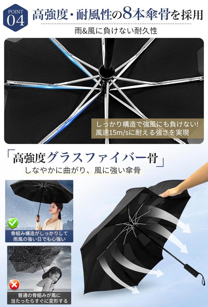 Permanent Shape Folds In 1 Folding Large Super Water Automatic Opening and Strong Wind Rainy Folding Shape Folding Folds for Both Sunny and Rainy
