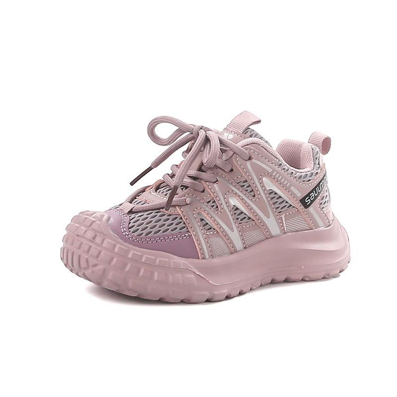 

Trendy Kids Spring 2026 Soft Sole Running Shoes - Boys Tire Sole & Girls Mesh Sneakers Size 29, inner length 18.1 cm рожевий