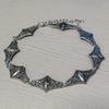 Boho Western Vintage Floral Carved Design Choker Silver Color Necklace for Men Women Exaggerated Punk Daily Wear Party Jewelry