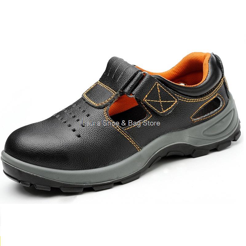 Fashion Male Safety Work Boots Men Steel Toe Sneaker Breathable Anti-puncture Indestructible Safety Shoes Work Shoes Man Sandals Women