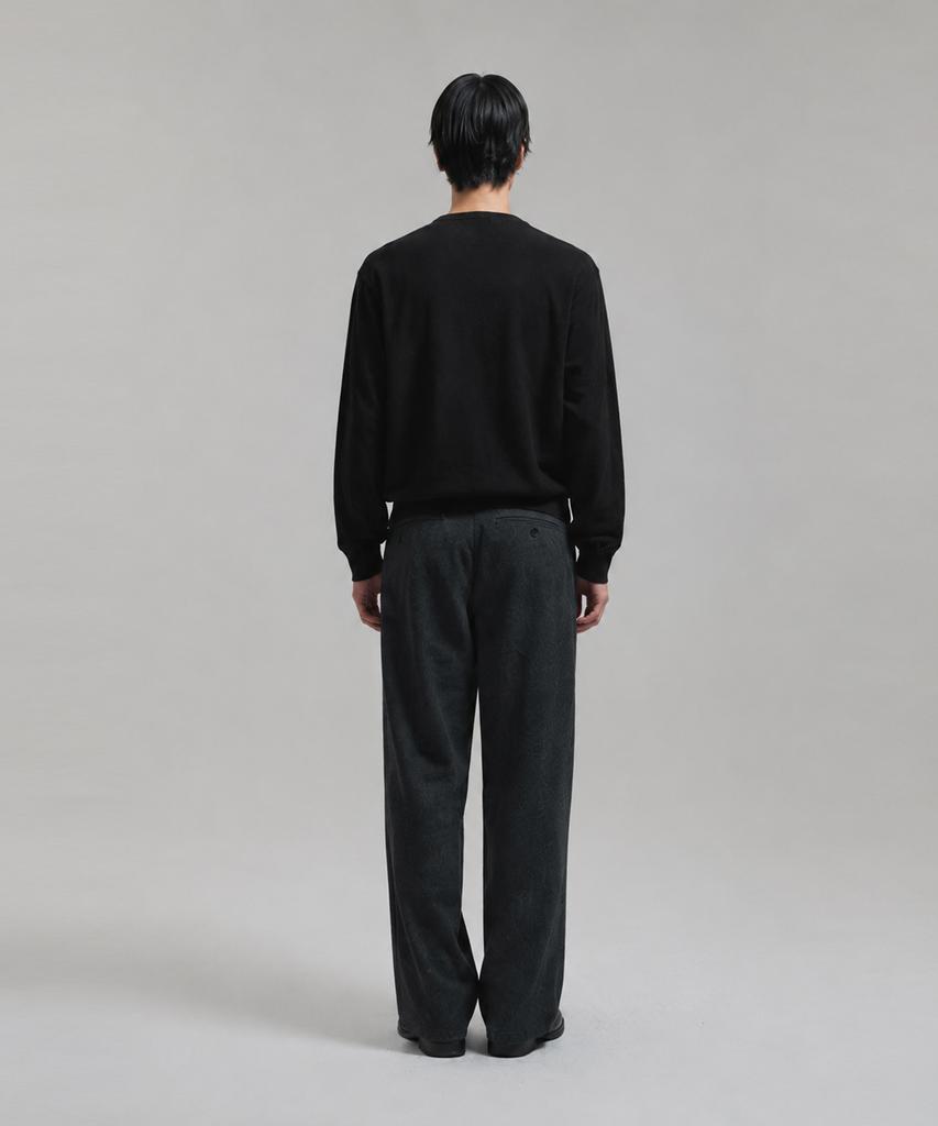 NONBLANK Washable Henley Neck Knit_Black