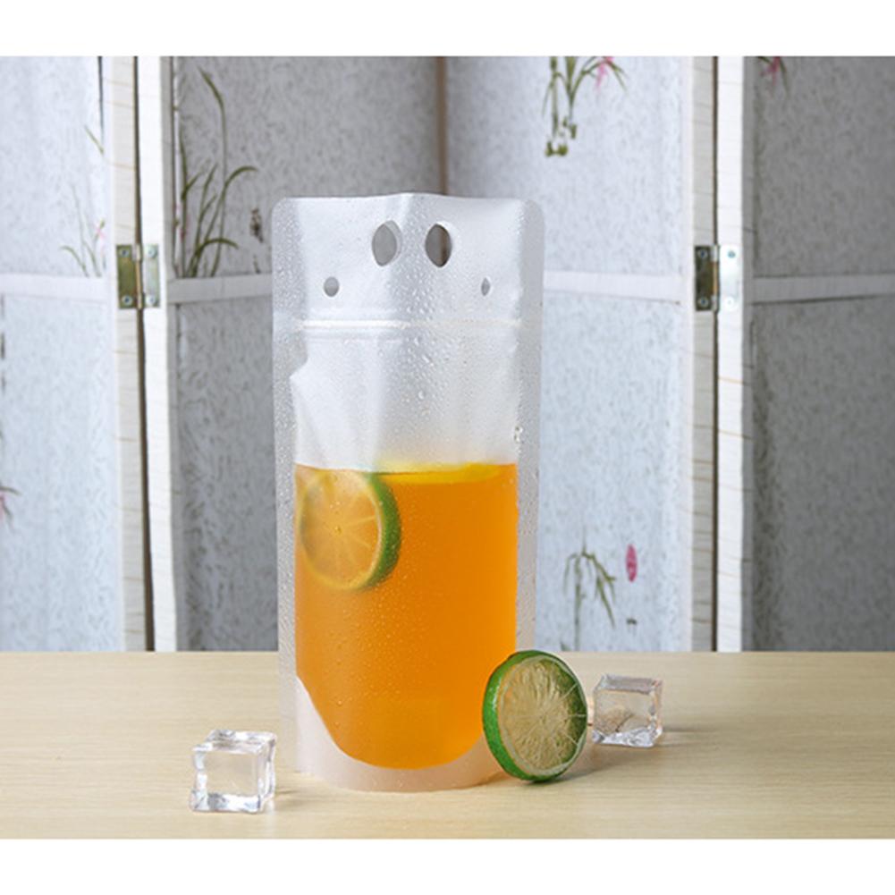 50PCS Einweg Saft Kaffee Flüssigkeit Tasche Dichtung Lebensmittel Tasche Klar Trinken Beutel Party Geschirr