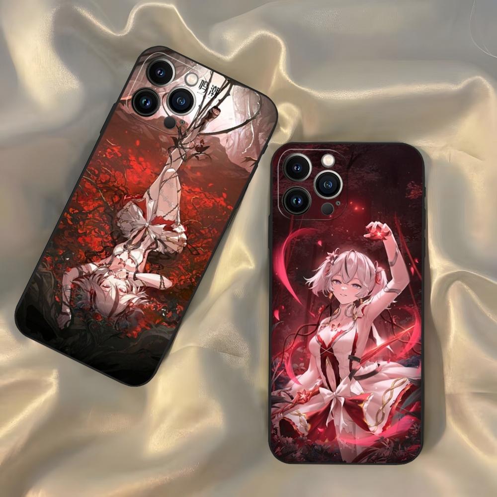 Game Wuthering Waves Phone Case for Iphone 16 15 14 13 12 11 Pro Max Xr X Xs Mini 8 Plus SE 2022 Black Soft Silicone Cover