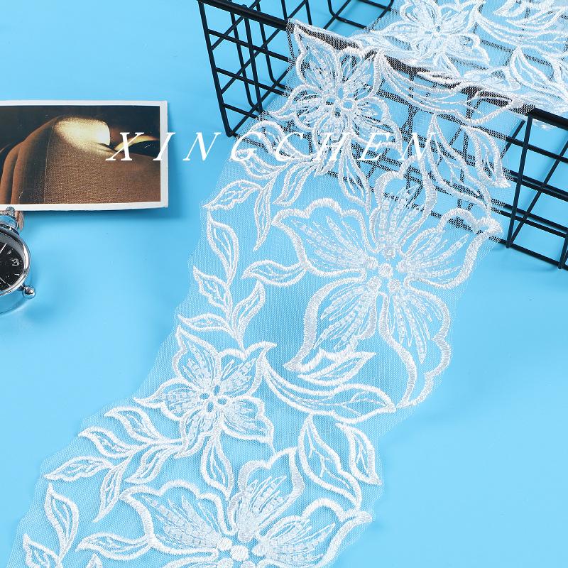 Star Lace Bead Embroidery Lace Accessories Wedding Dress Veil Children'S Clothing Stage Clothing Lace 14Cm