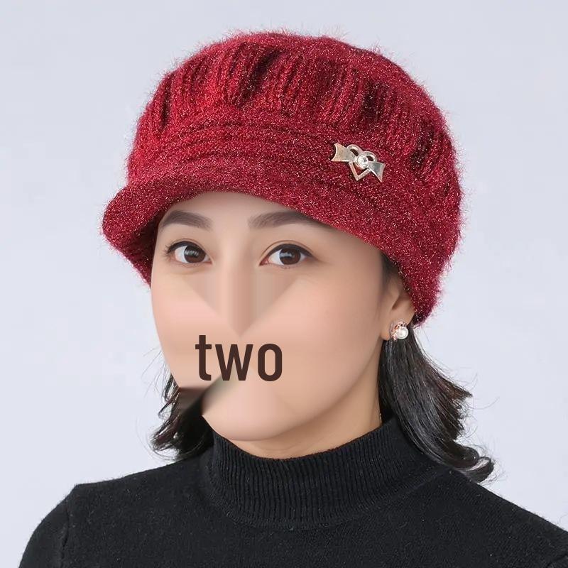 Women's Fashionable Knitted Pumpkin Beret for Autumn/Winter - Thick, Velvet-Lined, Short Brim Style