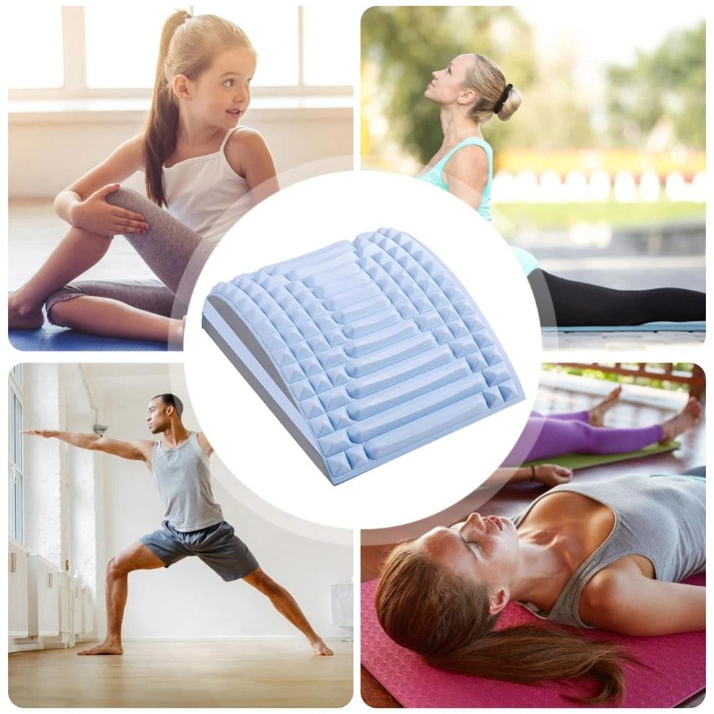 Lumbar Stretcher Pillow Massage Relaxation Back Relief Spine Posture Correction Stretching Waist Exercise Assist Yoga Equipment
