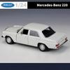 Welly 1/24 Mercedes-Benz 220 Alloy Car Model Diecasts Metal Classic Retro Old Car Model Simulation Collection Childrens Toy Gift