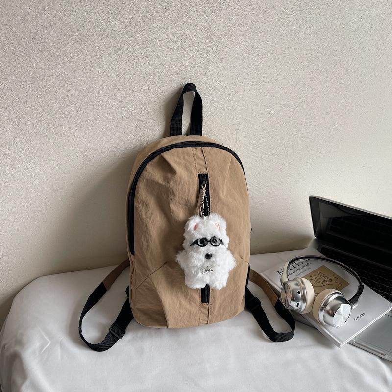 

2025 summer new schoolbag niche backpack men s large-capacity backpack female junior high school student high school student backpack without pendant хакі