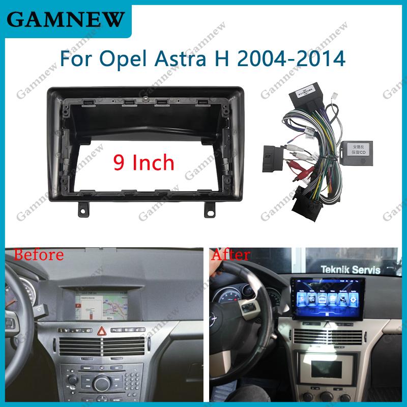 9 Inch Car Frame Fascia Adapter Canbus Box Android Radio Dash Fitting Panel Kit For Opel Astra H 2004-2014
