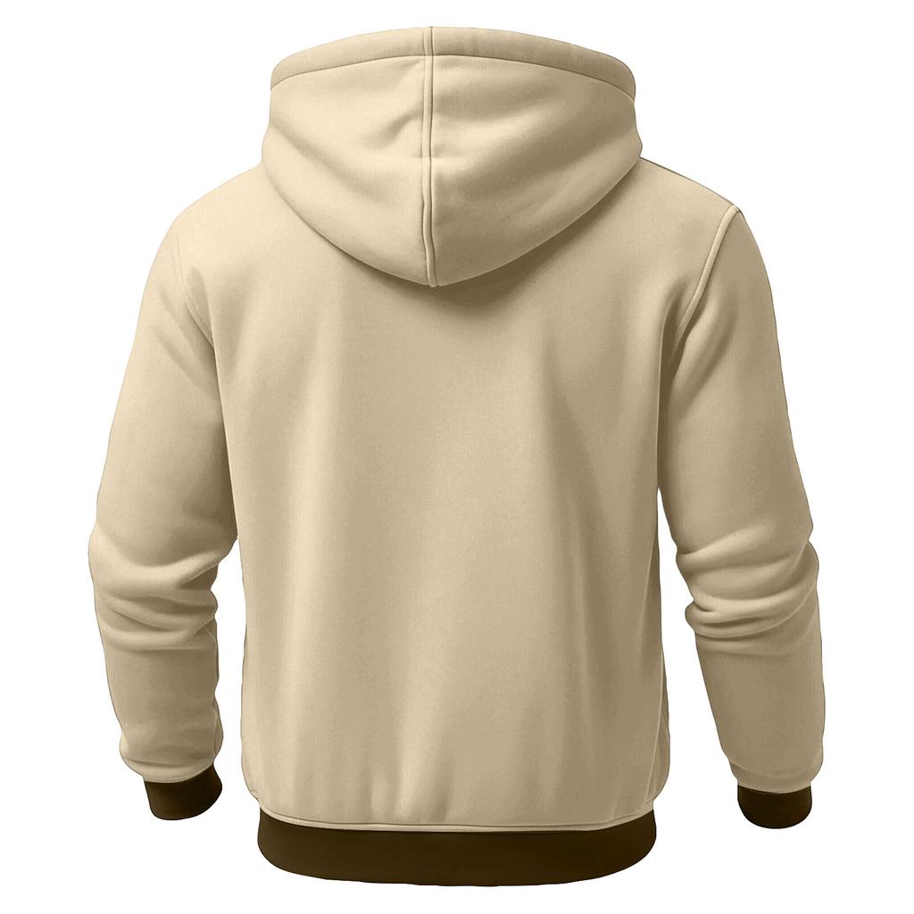 Men's Retro Outdoor Hooded Jacket with Print for Winter