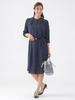 Transwork Washable Spirit Geometric Print Dress Size 40 Blue U1J03510__ (20)
