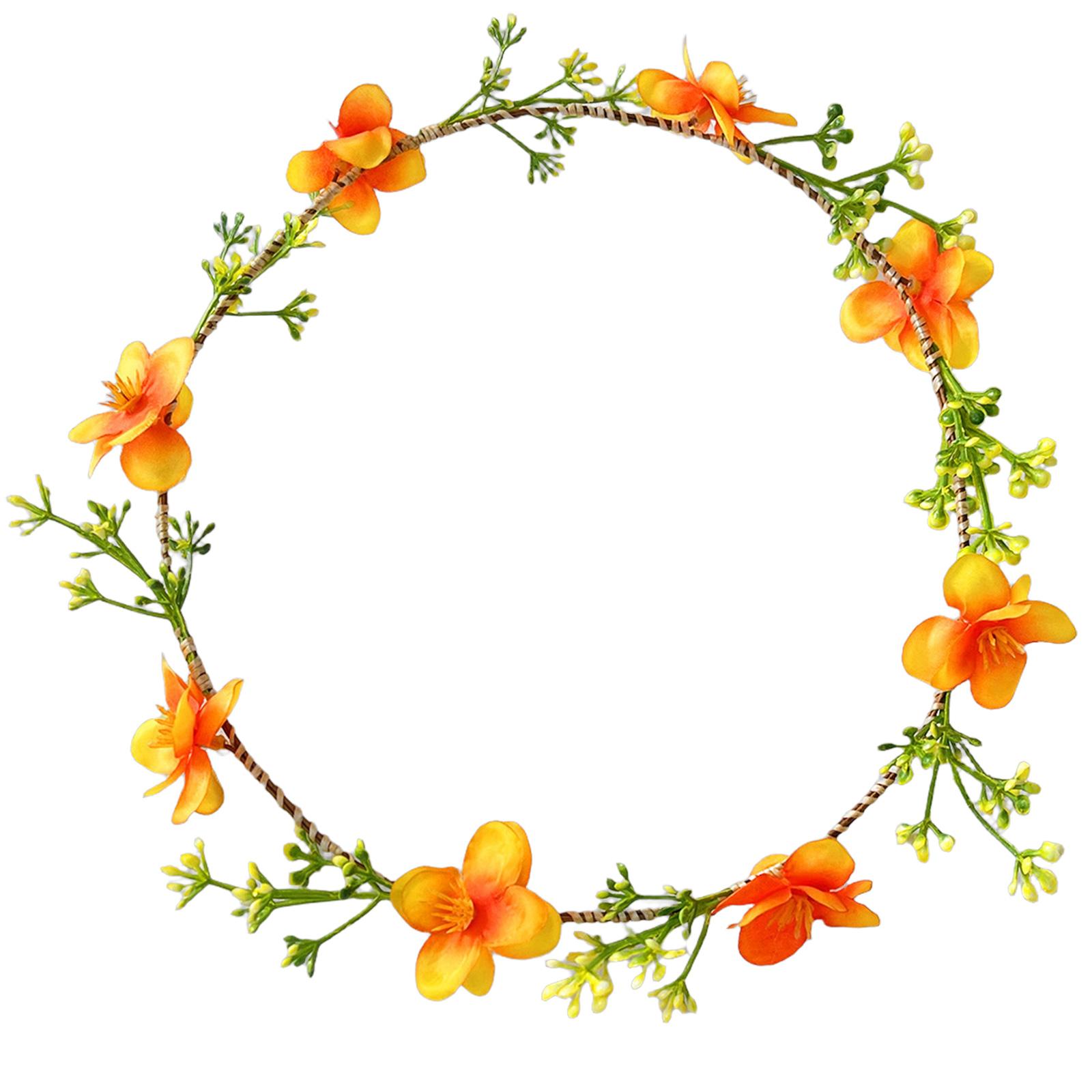 

Flower Garland Floral Headpiece for Women and Girls with Flowers Hair Accesories Hairpieces for Weddings and Festivals F