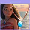 Colar Exquisito da Princesa Moana Aventura no Oceano Feito à Mão Para Crianças Com Design de Flor