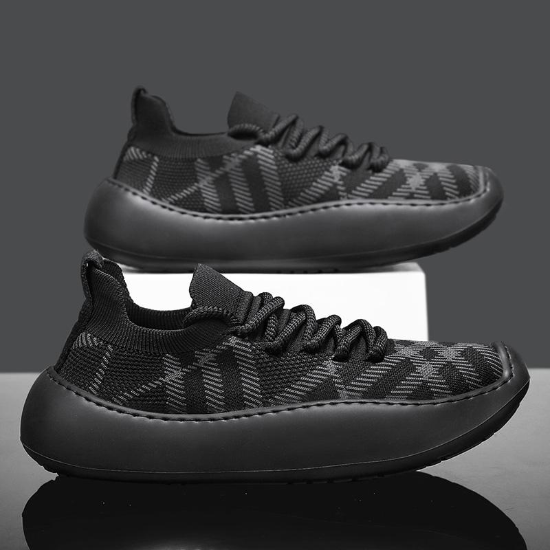 Breathable Men's Designer New Running Shoes Casual Sports Loafers Lightweight Flying Woven Surface Vulcanized Shoes