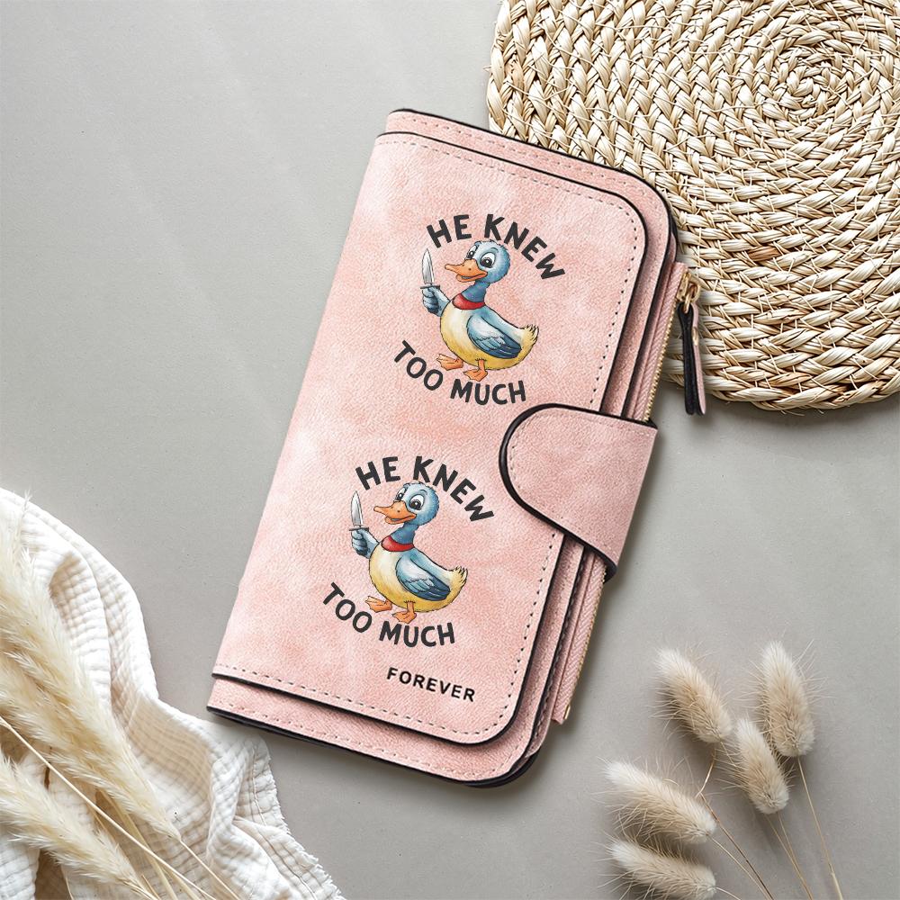 Cute Duck Pattern Long Wallet Fashion Casual Large Capacity Purse for Daily Use