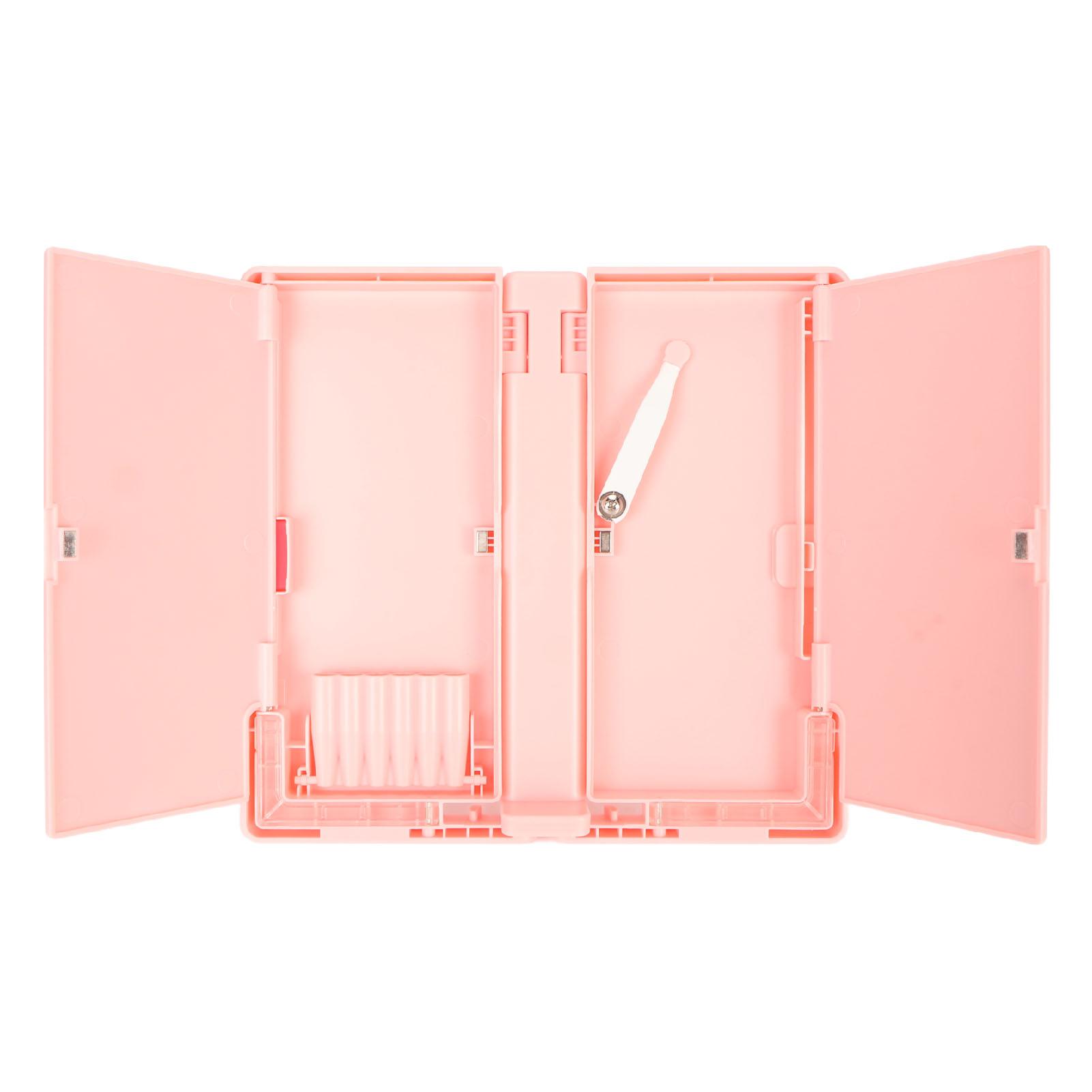 

Пенал для книг, подставка для чтения, многофункциональная треугольная опора, утолщенная складная ручка из АБС-пластика, 2 слоя Pink