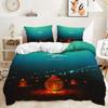 Stars and Moon Duvet Cover Twin King Muslim Ramadan Festival Bedding Set Microfiber Lamp Comforter Cover for Teen Adult Decor