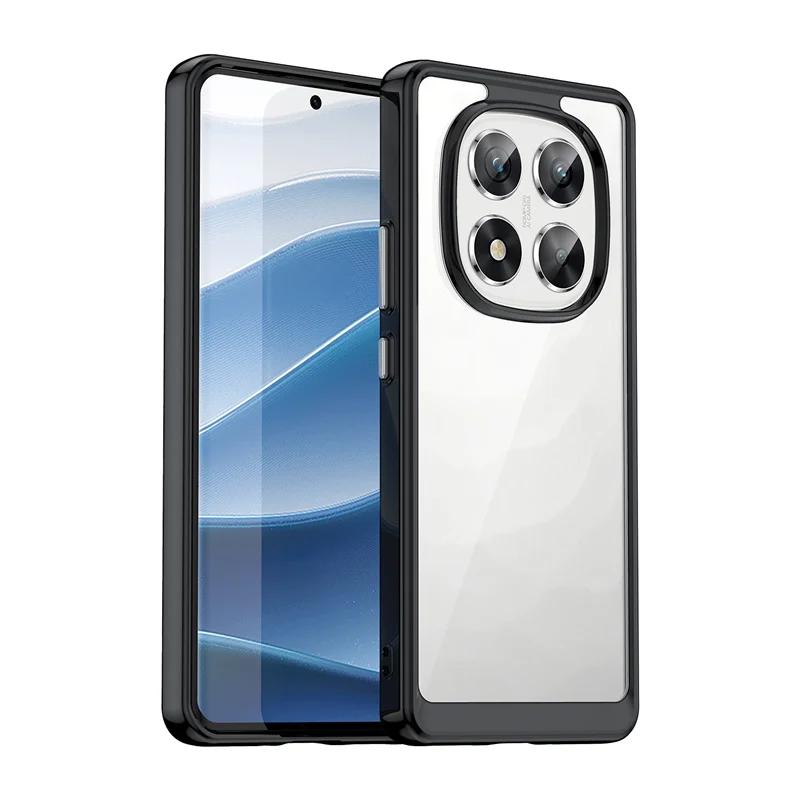 Barevné průhledné TPU pouzdro pro Xiaomi Redmi Note 14 Pro 5G 14 Pro+ Plus Ochranný kryt Průhledné pouzdro Coque Capa