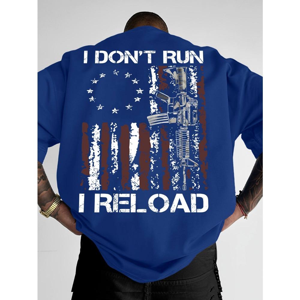 European and American retro hip-hop letter gun element printed men's short sleeved shirts men's clothing