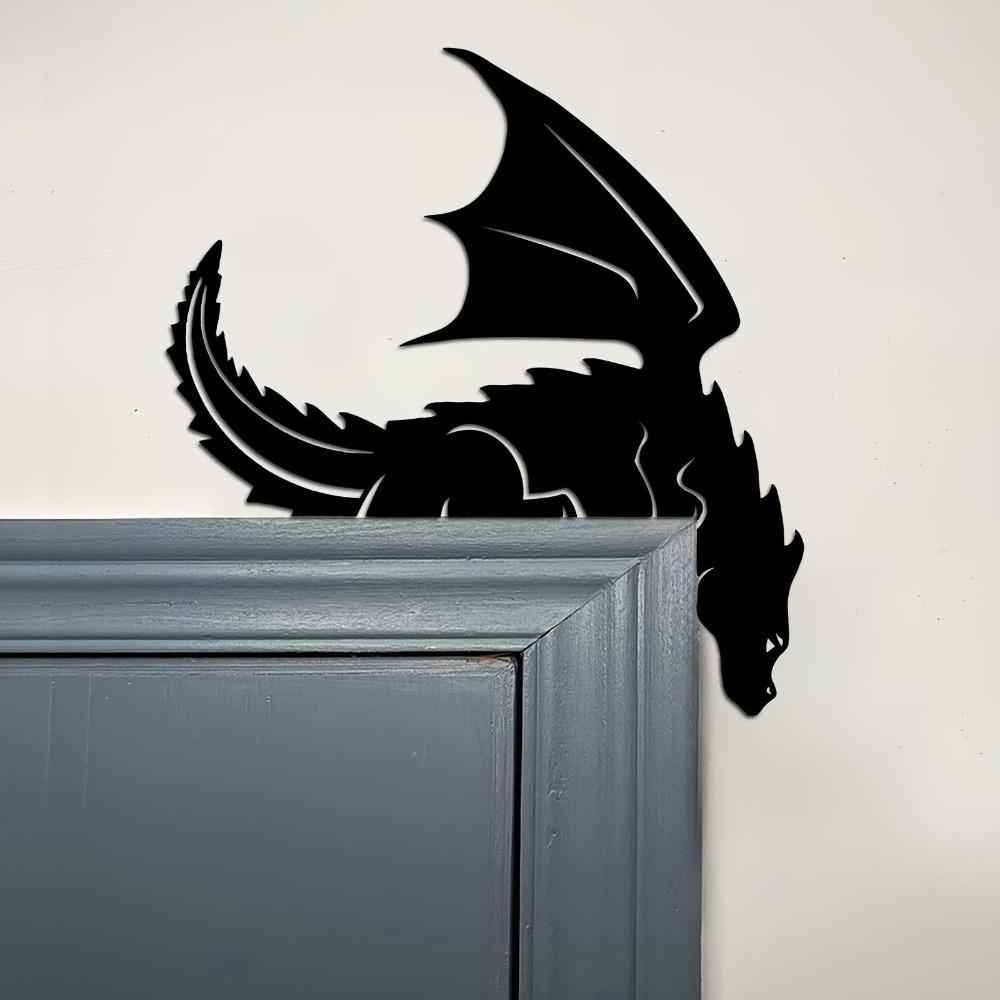 Metal Dragon Wall Art Durable Iron Decor Glam Style Indoor Outdoor