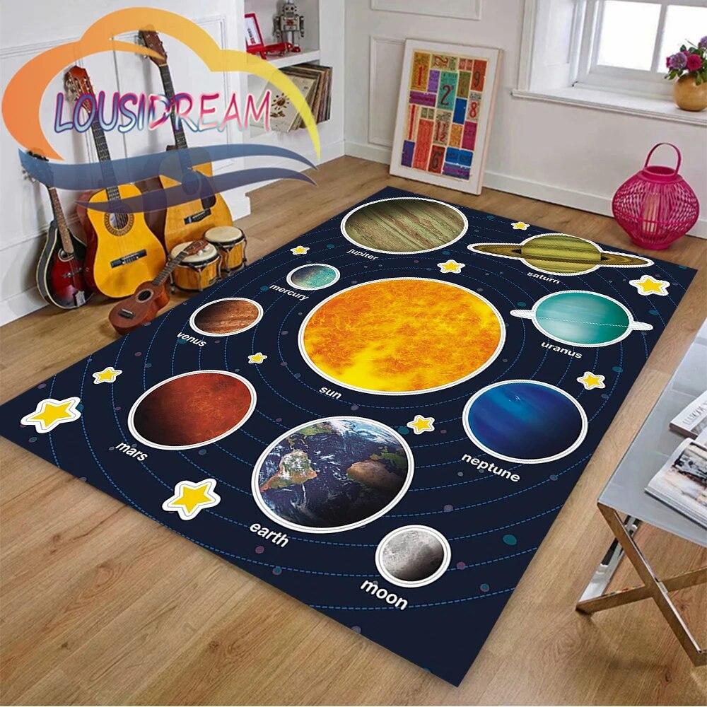 3D Pattern space universe  vector and many planets in galaxy-Popular Cushion In Europe  America Fashionable Carpet