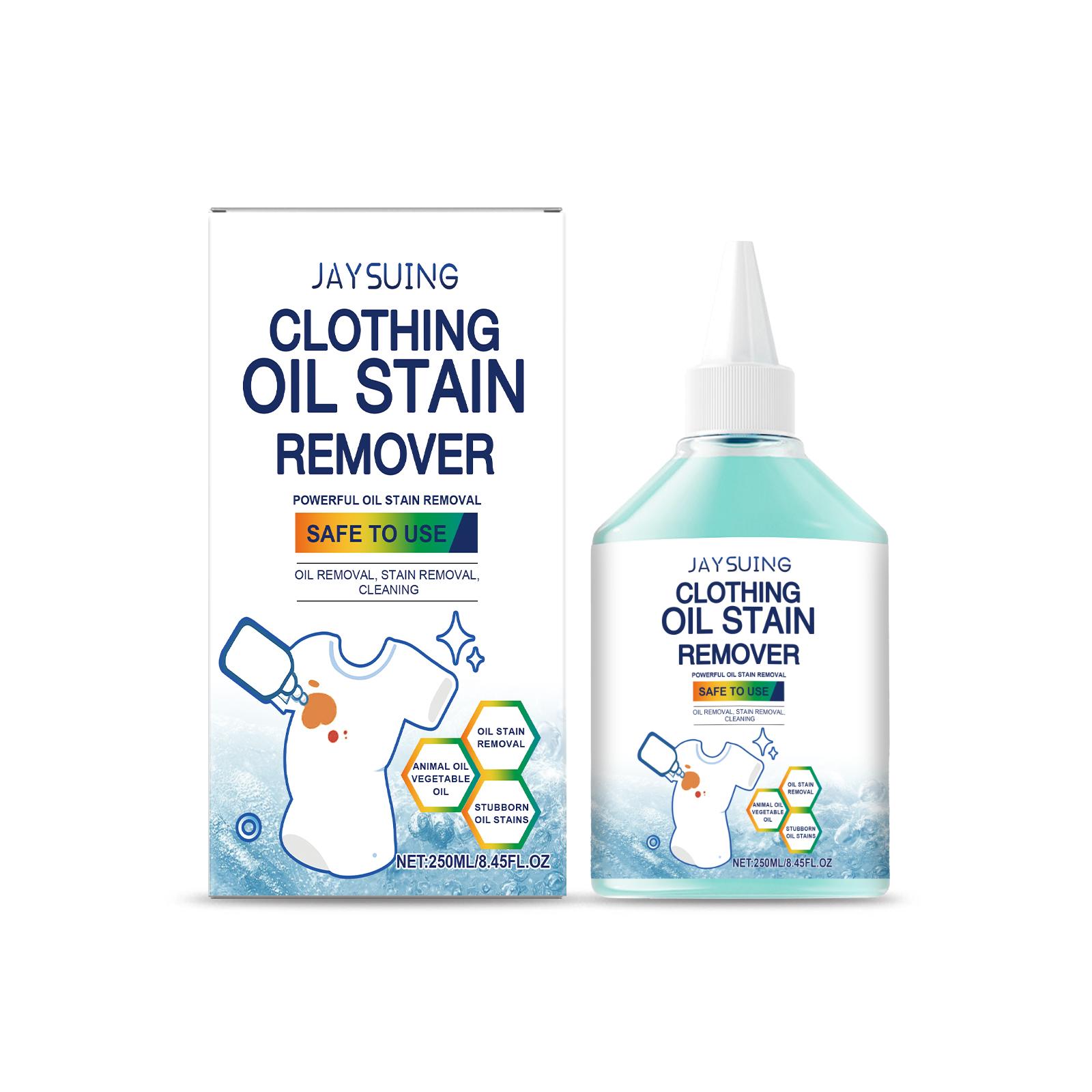 

Garment Oil Stain Miracle: Strong Cleaning Agent to Remove Stubborn Oil Spots & Yellow Stains, Ultimate Oil Remover for Clothes 250ml boxed