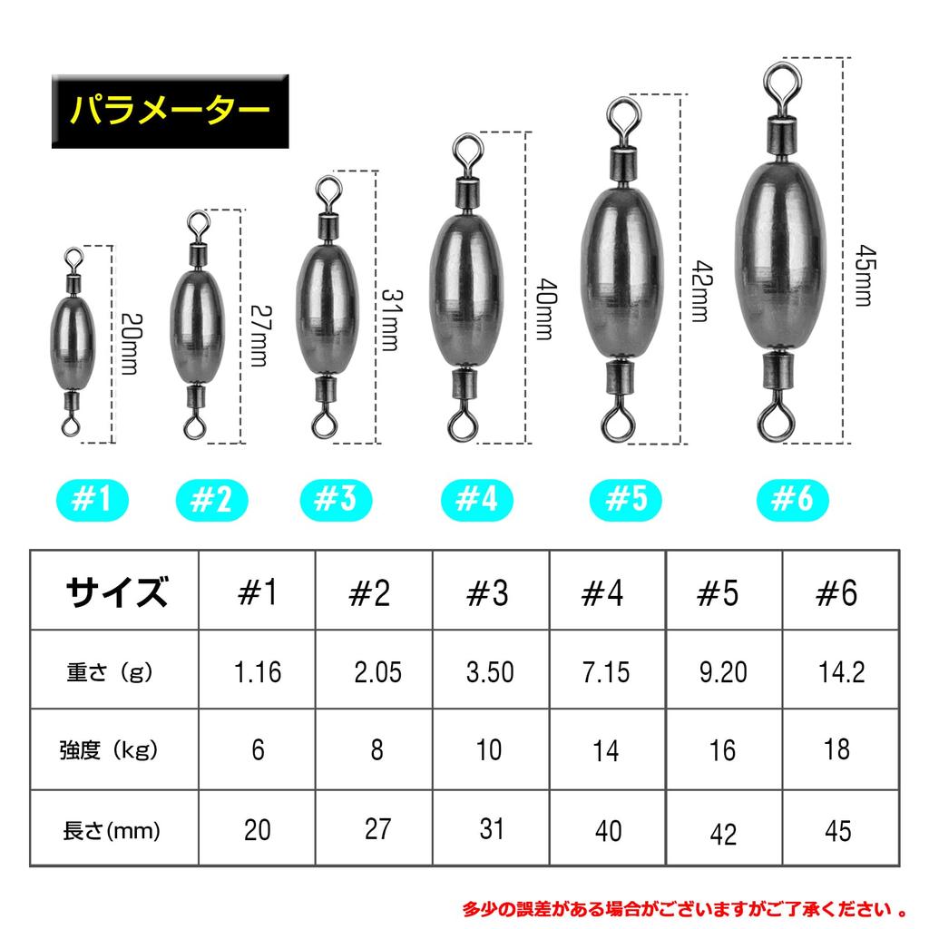 AMYSPORTS Texas Sinker Fishing Sinker with for Hole Shackle and More Barrel, #2 (2.1g), 15-Piece Set, Fishing, Fishing, Eging, Rockfish,