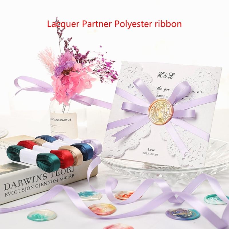 Handmade Ribbon Solid Color Ribbon DIY Crafts Decorative Ribbon Handicraft Ribbon for Wedding Invitations Gift Wrapping