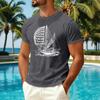 Men's Summer Casual Short Sleeve Crew Neck T-Shirt Lightweight Breathable Quick Dry Fabric Printed Design Suitable for Outdoor Activities