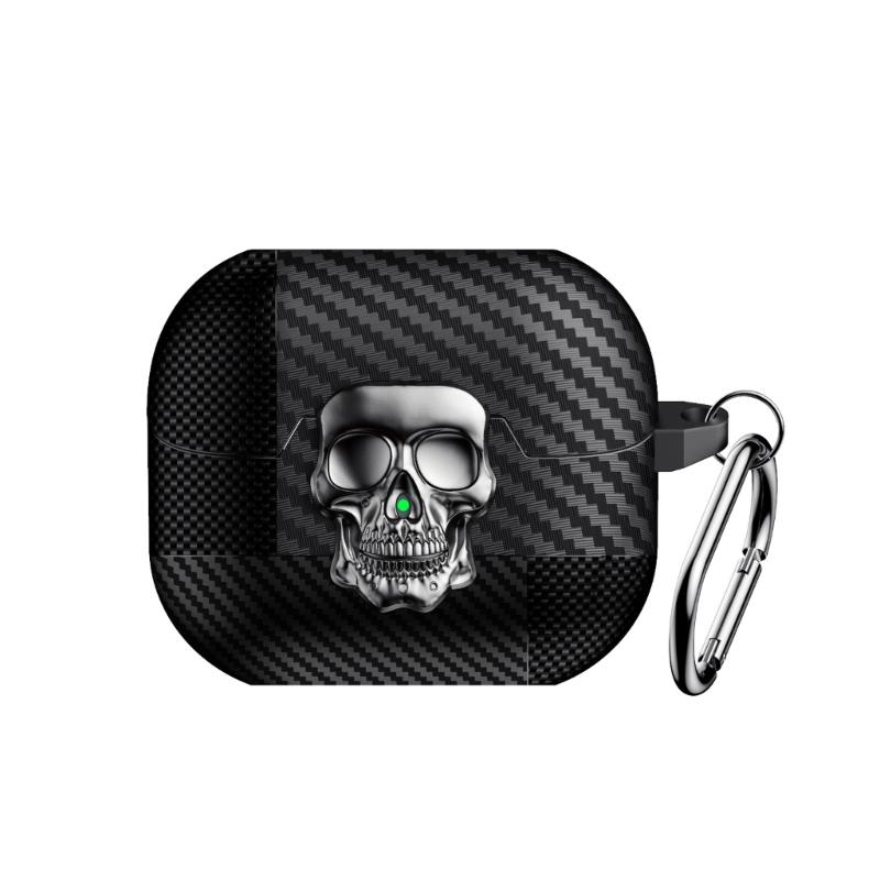 Skull Design Protective Case For Buds 3Pro Earphone Case Shockproof Flexible TPU Cover Anti Slip Earphone Shell серебряный