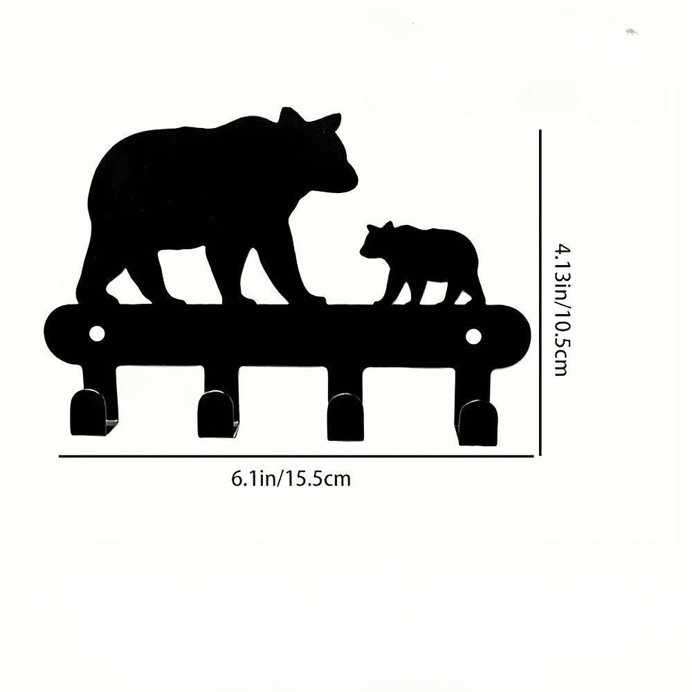 Christmas Tree Bear Key Holder Wall Hanger 8 Hook Coat Rack Entryway Organizer 15.5x10.5