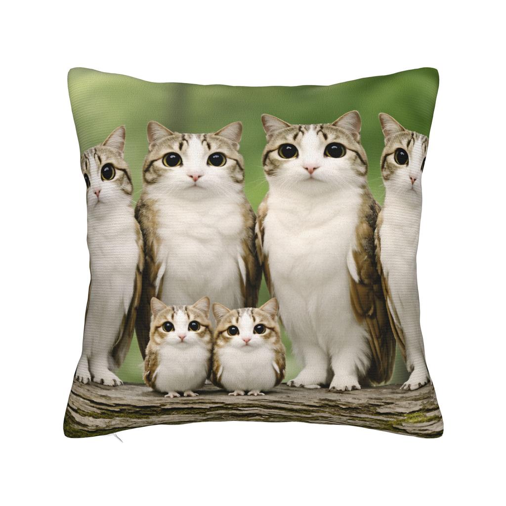 Funny Smiling Meowl Cat (2) Pillow Case Morden Pillow Cover Design Pillowcases For Sofa Bedroom Home Decor