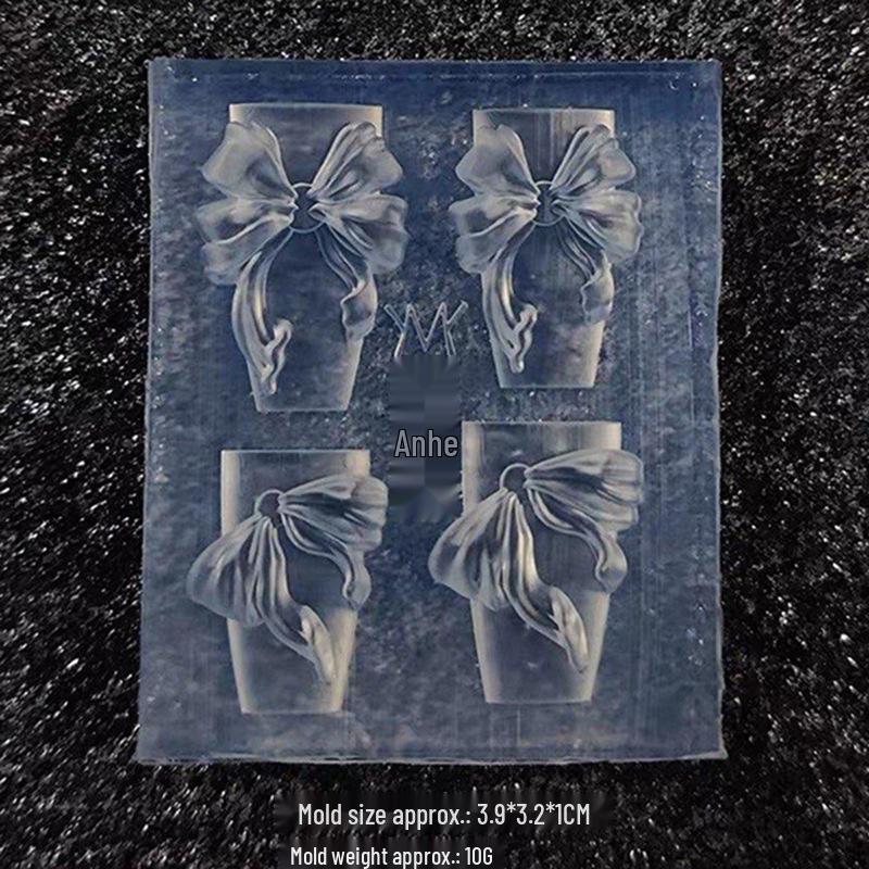 Girly Secret Manor Bow Nail Art Silicone Mold - DIY Wearable Nail Decoration Tool