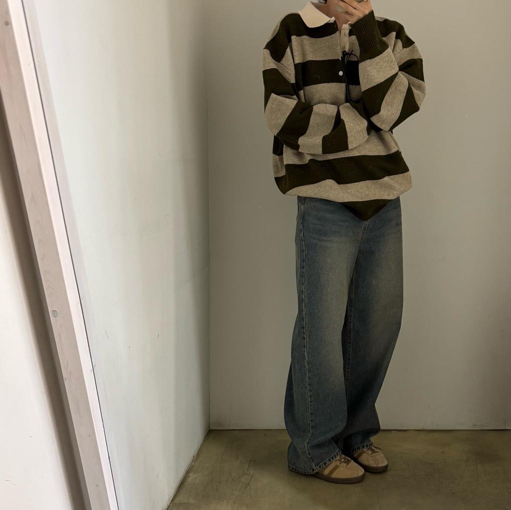 Jeans Denim a Vita Alta Gamba Larga - Azzurro Chiaro, Pantaloni Lunghi da Donna
