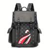 Neue koreanische Version Business-Rucksack Leder Große Kapazität Herren und Damen Trend karierter Rucksack Reisetasche Studenten-Computertasche